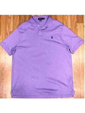 POLO RALPH LAUREN CLASSIC FIT 100% COTTON SHIRT NAVY & LAVENDER Sz X-LARGE, XL